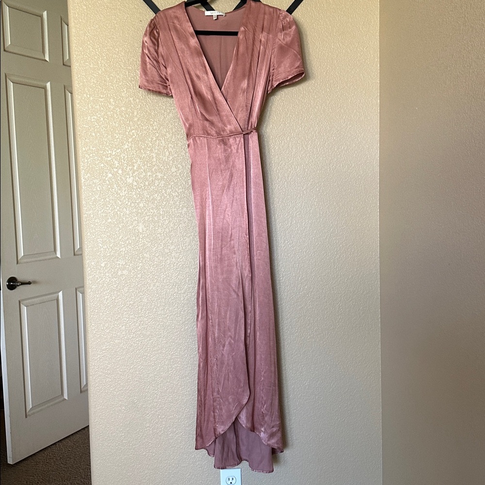 Blush pink wrap dress - Picture 4 of 6